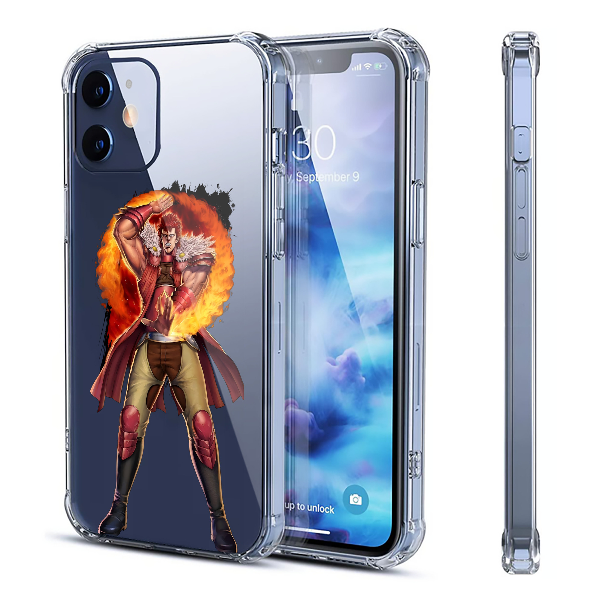 （画像用） 北斗の拳 Fist of the North Star 【iPhone 12シリーズ対応】透明スマホケース（クリアソフトケース）